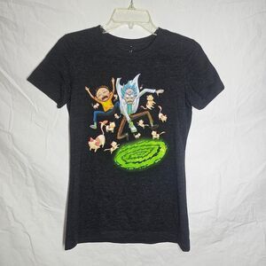 Rick & morty dark grey tee